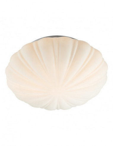 Cafe Scallop Flush Bathroom Ceiling Light Fitting IP44 Small
