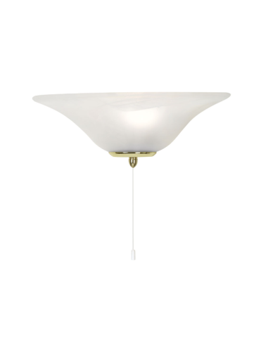 Oaks Half Coolie Glass Wall Light Frosted White or Champagne