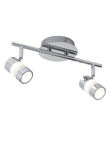 Searchlight Bubbles 2 Light LED Bathroom Spotlight Chrome & Acrylic IP44