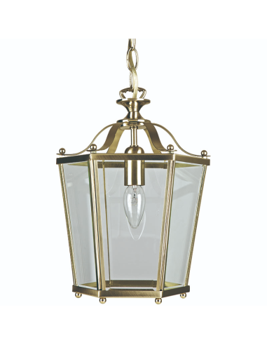 Glass Panel Lantern | Antique Brass, Satin Nickel or Black
