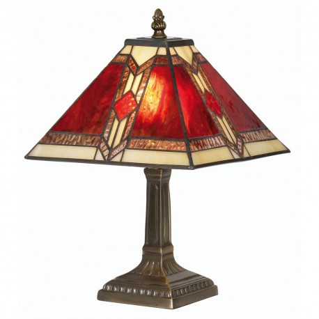 Aztec Tiffany Table Lamp 9"