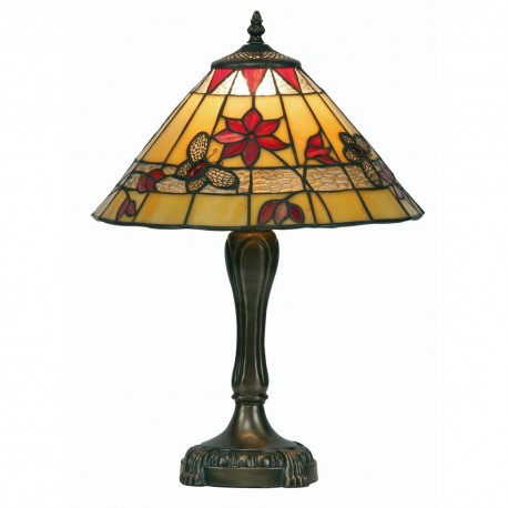 Butterfly Tiffany Red Table Lamp